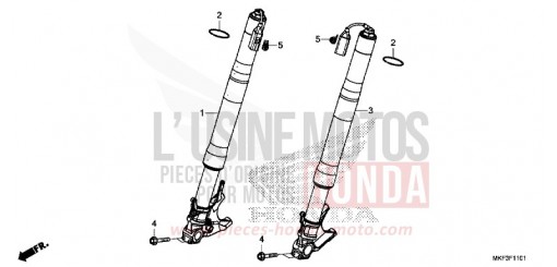 FRONT FORK (CBR1000S1/S2) CBR1000S1H de 2017
